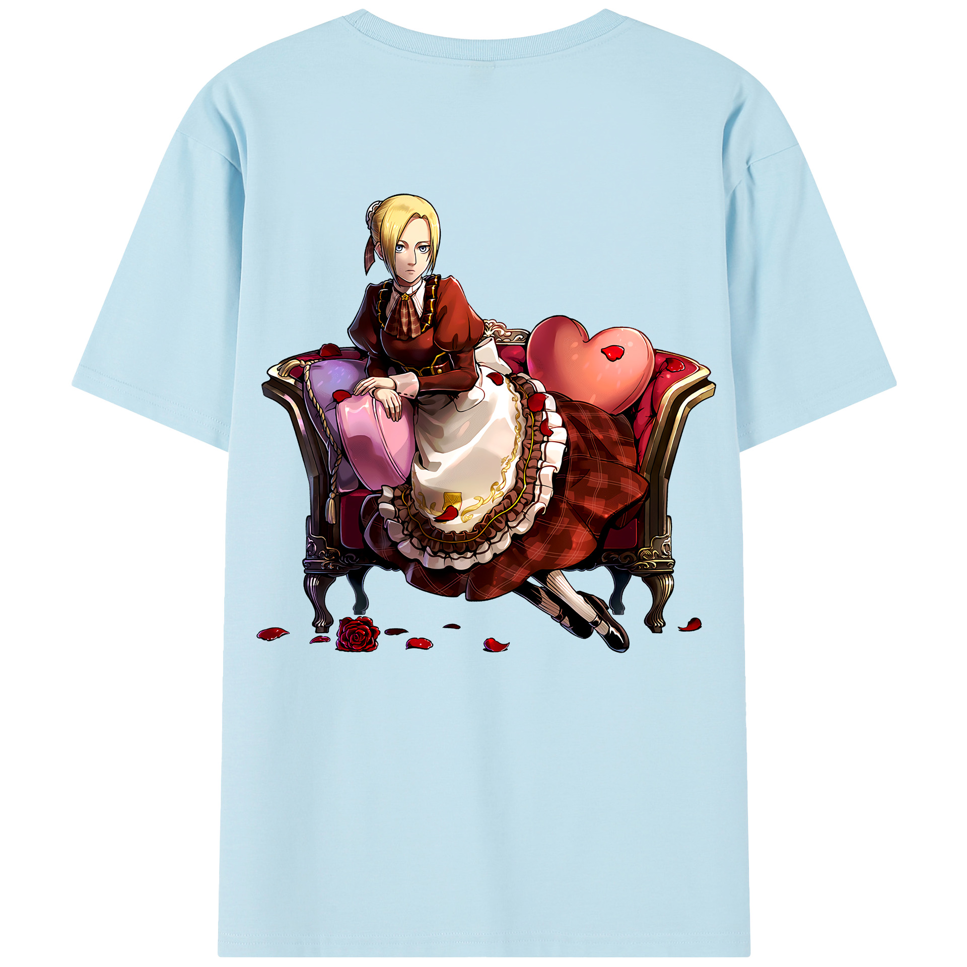 （画像用） 進撃の巨人 アニ・レオンハート Attack on Titan Annie Leonhart 綿100％半袖Tシャツ（背面プリント）